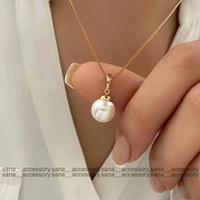 Load image into Gallery viewer, Stylish Simple Necklace and Earrings Set with Imitation Pearl Pendant, Women&#39;s, Golden, Valentine&#39;s Day Gift Vintage Jewelry Set