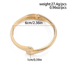 Load image into Gallery viewer, Wide Metal Bangle Ring for Women Gold and Silver Color Chunky Waterdrop Open Wrist Cuff Thick Irregular Twisted Bracelet Jewelry