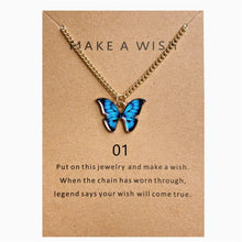 Laden Sie das Bild in den Galerie-Viewer, New Creative Simple Fashion NecklaceTemperament Cute LadiesNecklace Jewelry Retro Multicolor Butterfly Necklace
