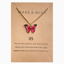 Laden Sie das Bild in den Galerie-Viewer, New Creative Simple Fashion NecklaceTemperament Cute LadiesNecklace Jewelry Retro Multicolor Butterfly Necklace