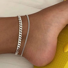 Load image into Gallery viewer, Gold Color Double-Layer Anklets For Women Girl New Trend Leg Chain Waterproof Jewelry Gift Party
