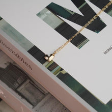 Load image into Gallery viewer, 【Pendant Necklace】Copper Alloy Matte Gold Dual Chain Necklace with Heart Pendant, Geometric Contrast Jewelry Modern Elegance for Women