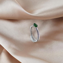 Load image into Gallery viewer, 【Ring】S925 Silver Green Jadeite Gourd Ring Lucky Charm Jewelry Elegant Daily Accessory for Women