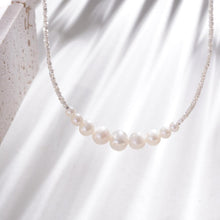 Load image into Gallery viewer, 【Necklace】S925 Sterling Silver &amp; Natural Freshwater Pearl Necklace Adjustable Chain Graduated Pearl Jewelry Gift for Ladies