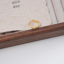Load image into Gallery viewer, 【Open Ring】Gold Plated Brass Ring with Zircon Accents, Irregular Chic Design, Trendy Daily &amp; Party Jewelry for Women