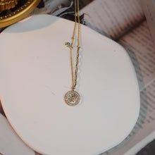 Load image into Gallery viewer, 【Pendant Necklace】Camelia Flower Gold-Plated Necklace, Elegant Zircon Jewelry, Dual-Layer Design, Romantic Gift for Her