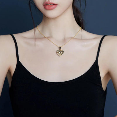 【Pendant Necklace】  Gold-Plated Heart Pendant Necklace, Delicate Chain Jewelry for Women