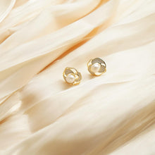 Load image into Gallery viewer, 【Stud Earring】Golden Floral Elegant Natural Pearl Stud Earring with Silver Post, Perfect Gift for Lover