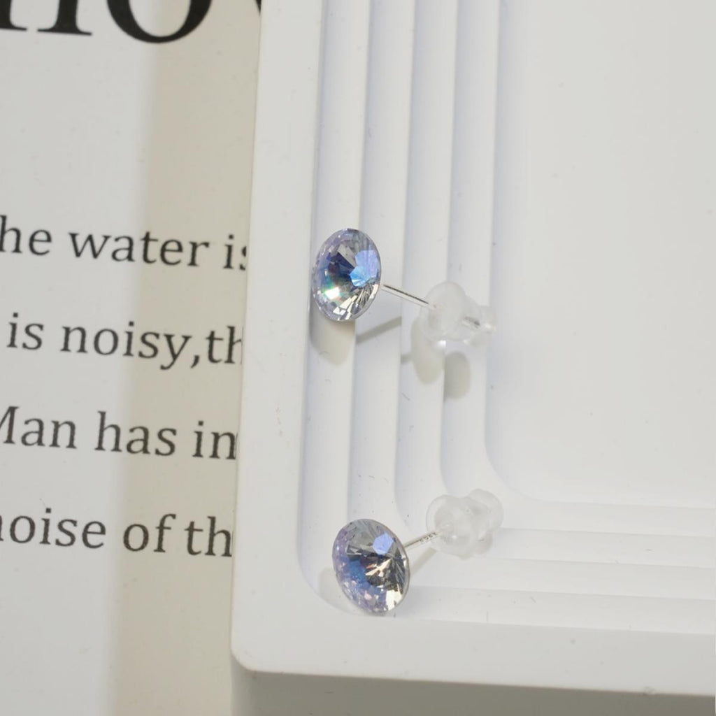 Anting-anting Stud, Kristal Biru / Hijau, Reka Bentuk Minimalis, Penting untuk Pencinta Fesyen, Sesuai untuk Dipakai Harian cute  earrings
