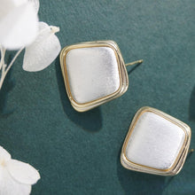 Load image into Gallery viewer, 【Stud Earrings】Silver Geometric Irregular Rectangle Earrings, Minimalist Chic for Fashion Lovers