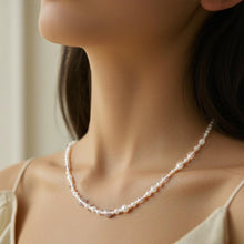 Load image into Gallery viewer, 【Necklace】Shining Crystal Natural Freshwater Pearl Beaded Necklace, Low-Profile Elegant Jewelry for Women, Perfect Dating Gift