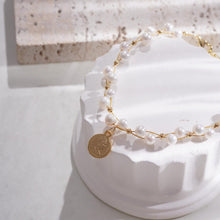 Load image into Gallery viewer, 【Bracelet】 Interweave Copper with Natural Freshwater Pearl Adjustable Bracelet, Delicate Pendant and Heart End, Versatile Accessory for Women