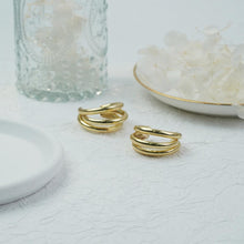 Load image into Gallery viewer, 【Hoop Earrings】Alloy Gold Plated Double - Hoop Earrings, Minimalist &amp; Stylish, Trendy Pick for Women