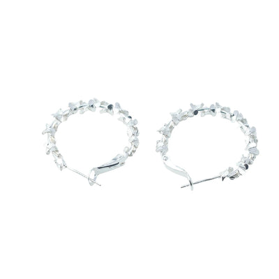 【Hoop Earrings】 Minimalist Silver Plated Hoop Earrings, Versatile Style for Women' Daily & Elegant Looks