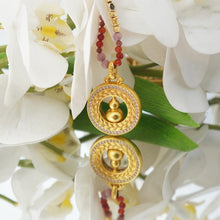Load image into Gallery viewer, 【Pendant Necklace】Oriental Chic Beaded Necklace, Copper &amp; Gemstone Jewelry, Lucky Gourd Pendant, Bohemian Layering Piece for Women