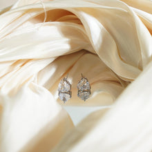 Load image into Gallery viewer, 【Stud Earrings】Copper Silver-Tone Zirconia Prong Set Romantic Minimalist Stud Earrings Elegant Sparkle Gift for Women