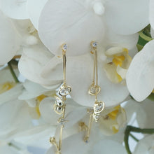 Load image into Gallery viewer, 【Clip Earrings】Golden Clip Earring with Shining Zircon, Skin-Friendly Earrings for Women, Fashion Accessory for Everyday Wear
