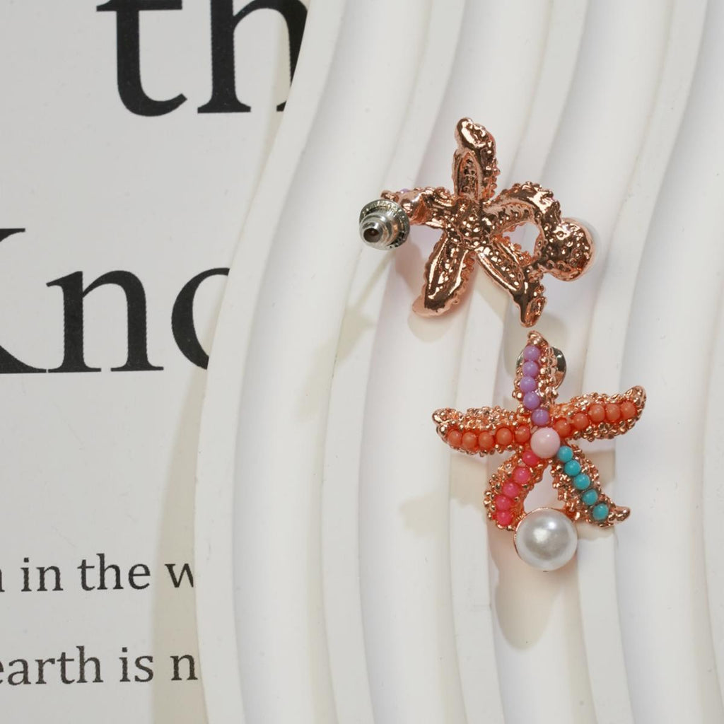 Subang Stud, Berwarna-warni, Subang Tapak sulaiman Manik dengan Mutiara, Gaya Percutian Musim Panas, Untuk Wanita Fesyen anting cute  earrings