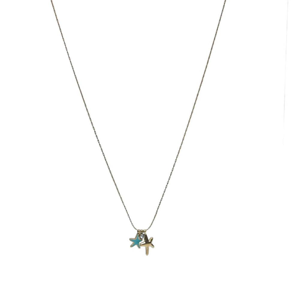 【Pendant Necklace】Chic&Minimalist Necklace with Double Starfish Zircon for Women Who Love Ocean Inspired Style