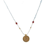 【Pendant Necklace】Gradient Beaded Necklace, Crystal & Pearl Jewelry, Vintage Filigree Pendant, Bohemian Elegance for Women