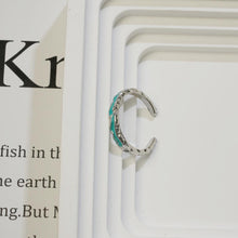 Charger l&#39;image dans la galerie, Cincin Enamel, Reka Bentuk Niche, Tekstur Tidak Teratur, Aloi Berwarna Perak, Gaya Retro Artistik, Sesuai untuk Bergaya, Mengejar Gadis Muda stainless  steel  ring