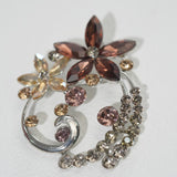 Crystal Flower Brooch, Romantic & Elegant Style, Perfect for Coats/Suits/Dresses, Ideal for Fashion Women