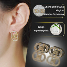 Laden Sie das Bild in den Galerie-Viewer, Subang Stud, Bersalut Emas, Rekaan Elegan, Barang Kemas Hipoalergenik, Sesuai untuk Dipakai Harian Perak Earrings
