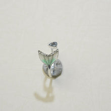 Charger l&#39;image dans la galerie, Cincin Ekor Duyung, Hijau Kecerunan Enamel, Hiasan Zirkon, Barang Kemas Dongeng, Sesuai untuk Gadis Pencinta Lautan stainless  steel  ring