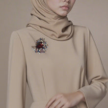 Load image into Gallery viewer, Kerongsang besar bahu Kristal Titisan Air Mata, Berinspirasikan Vintaj, Berlian Buatan Berwarna-warni, Gaya Glam, Sesuai untuk Penampilan Malam dan Parti