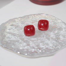 Load image into Gallery viewer, 【Stud Earrings】Red Resin Solid Alloy-Trimmed Elegant suit for Daily &amp; Casual Styling