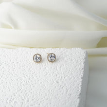 Load image into Gallery viewer, 【Stud Earrings】Square Zircon Halo Stud Earrings, Sleek &amp; Glamorous, Ideal for Women Loving Versatile Elegance