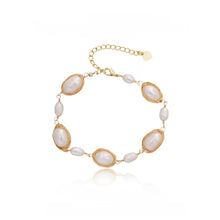 Load image into Gallery viewer, 【Bracelet】Copper Woven Chain with Natural Freshwater Pearl Bracelet, Women Shining Elegant Gift