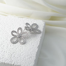 Load image into Gallery viewer, 【Stud Earrings】Zircon Inlaid Hollow Flower Earrings, Romantic &amp; Fresh, Ideal for Women Loving Sweet Styles