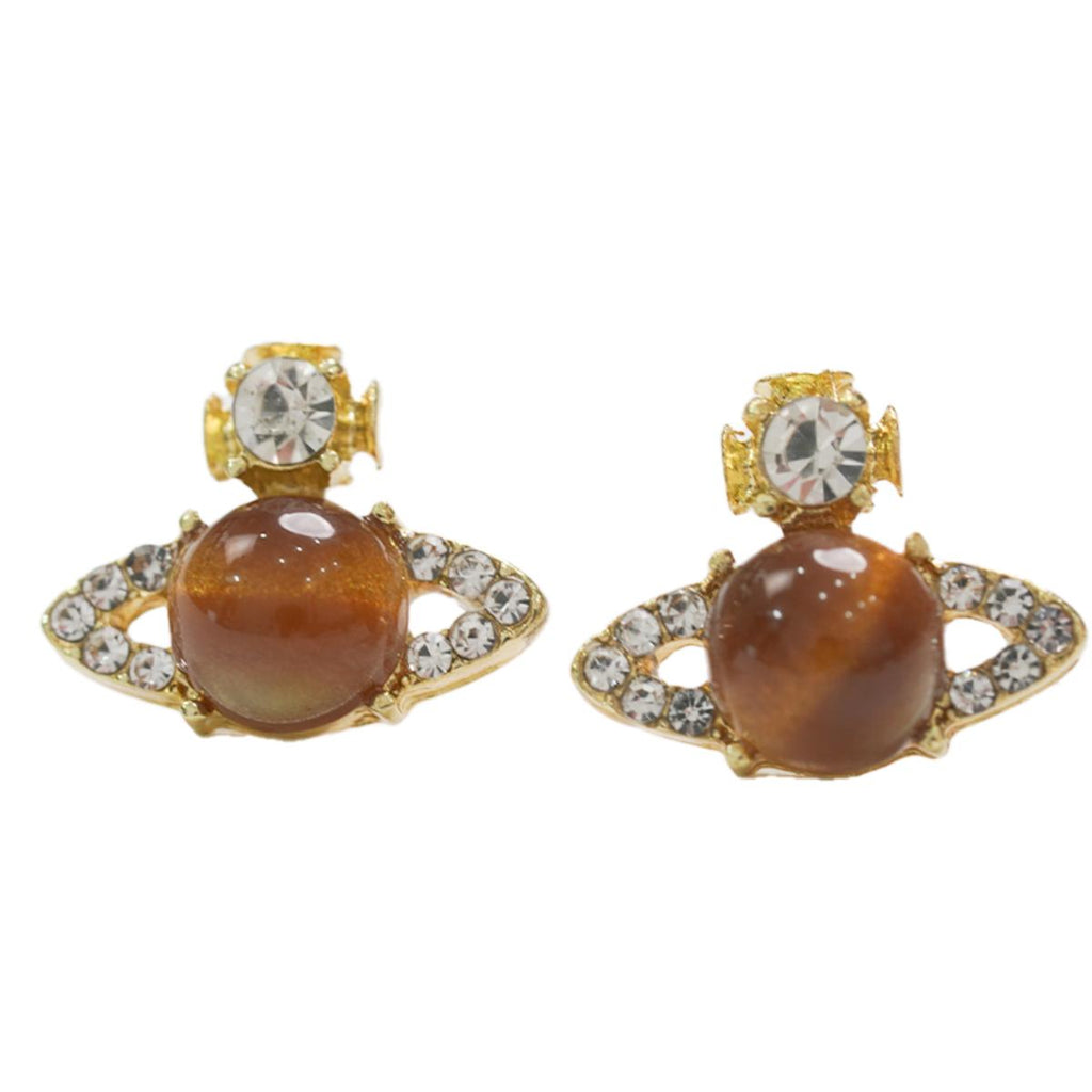 【Stud Earrings】Gold-Plated Saturn-Style Studs - Delicate Gifts for Girlfriend