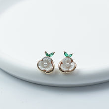 Load image into Gallery viewer, 【Stud Earrings】Gold Tone, Mother - of - Pearl &amp; Pearl, Zircon Leaf, Delicate &amp; Elegant, For Fashion Lovers