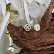 Load image into Gallery viewer, 【Stud Earrings】Copper Gold/Silver-Tone Zirconia Geometric Openwork Vintage Elegant Stud Earrings for Women