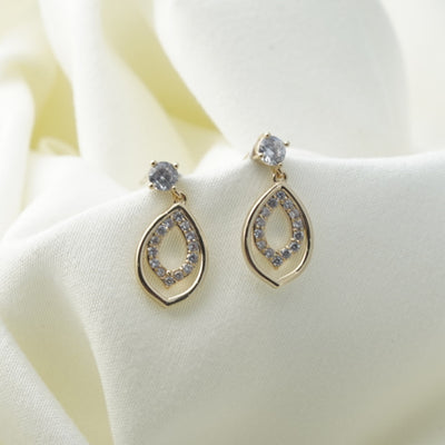 【Drop Earrings】Asymmetric Waterdrop Zircon Earrings, Elegant & Sparkly, Ideal for Women Loving Delicate Details