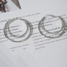Cargar imagen en el visor de la galería, Subang Gelung, Perak, Aloi Bertekstur, Gaya Harian Bergaya, Penting untuk Wanita Bohemian Earrings