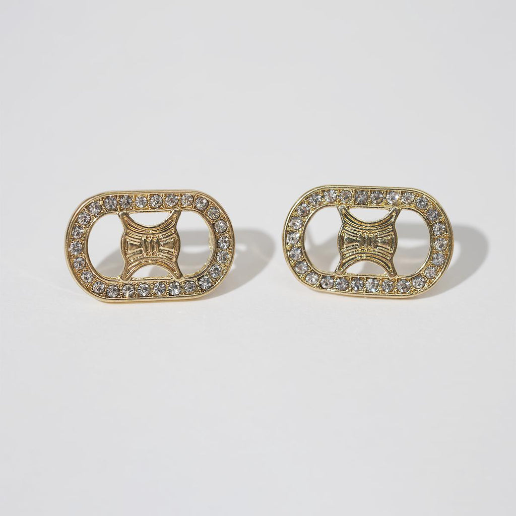 Subang Stud, Bersalut Emas, Rekaan Elegan, Barang Kemas Hipoalergenik, Sesuai untuk Dipakai Harian Perak Earrings
