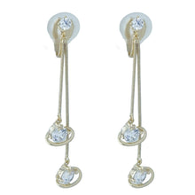 Load image into Gallery viewer, 【Clip Earrings】Golden Clip Earring with Shining Zircon, Skin-Friendly Earrings for Women, Fashion Accessory for Everyday Wear