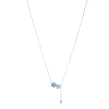 Load image into Gallery viewer, 【Pendant Necklace】Frosted Floral Zircon Necklace, Delicate Chain with Elegant Tassel, Ethereal Trendy Jewelry