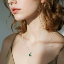 Load image into Gallery viewer, 【Pendant Necklace】Shining Zircon Classic Jadeite Pendant Necklace, S925 Chain for Women Skin Care, Perfect Elegant Gift for Lover