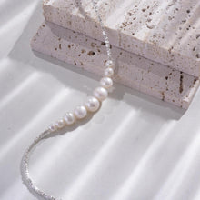 Load image into Gallery viewer, 【Necklace】S925 Sterling Silver &amp; Natural Freshwater Pearl Necklace Adjustable Chain Graduated Pearl Jewelry Gift for Ladies