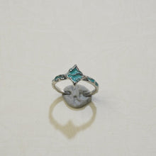 Load image into Gallery viewer, Cincin Enamel, Rekaan Gelombang Bintang Unik, Perak Artistik, Diperbuat daripada Aloi Bersalut, Barang Kemas Bergaya dan Romantik, Sesuai untuk Wanita Fesyen stainless  steel  ring Biru Jewelry