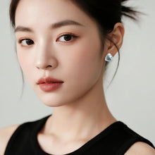 Load image into Gallery viewer, 【Clip-On Earrings】Matte Triangle Zircon Earrings Star &amp; Circle Design Jewelry for Elegant Women