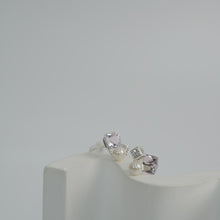 Load image into Gallery viewer, 【Stud Earrings】Elegant Purple Crystal &amp; Pearl Earrings, Delicate Sweet Style, Perfect for Fashion Ladies
