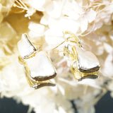 Subang Jatuh, Berbentuk Segi Empat, Logam Nada Perak, Bergaya dan Unik, Untuk Wanita Fesyen, Bergaya Emas Earrings