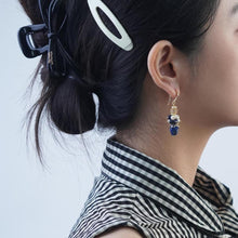 Load image into Gallery viewer, 【Earrings&amp;Necklace】Elegant Lapis Lazuli &amp; Pearl Jewelry Set for Graceful Women, Charming Blue-White Design