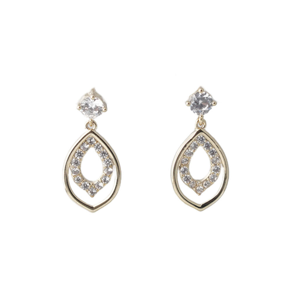 【Drop Earrings】Asymmetric Waterdrop Zircon Earrings, Elegant & Sparkly, Ideal for Women Loving Delicate Details
