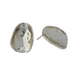 【Stud Earrings】Alloy Gold Plated Irregular Earrings, Textured & Minimalist, Chic Choice for Women